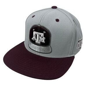 Texas A&M Aggies‎ Adidas NCAA1 Snapback Hat Cap Maroon Gray One Size